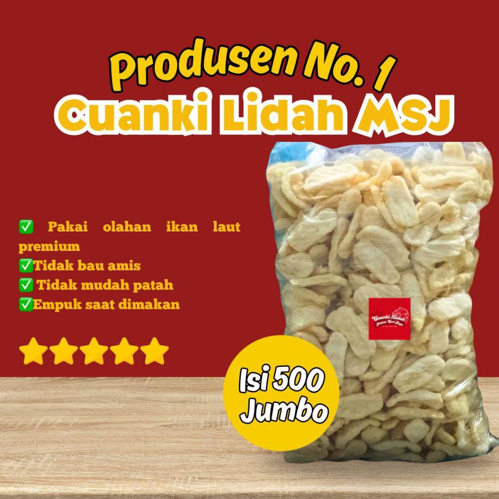 

cuanki lidah isi 500 ukuran jumbo Enak dan gurih cocok untuk topping seblak, baso aci, cuanki kuah. harga murah By MSJ