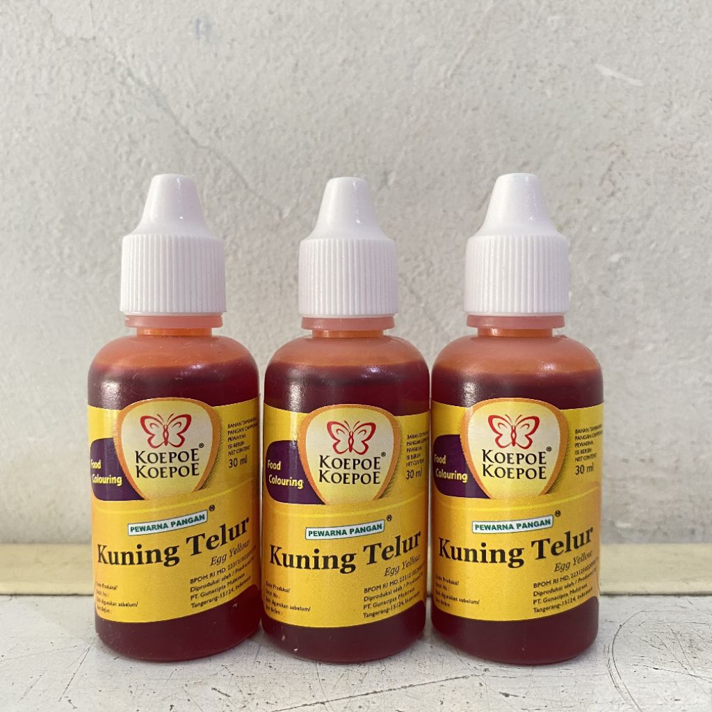 

Pewarna KUNING TELUR koepoe koepoe 30ml | pewarna kuning telur | pewarna kupu kupu