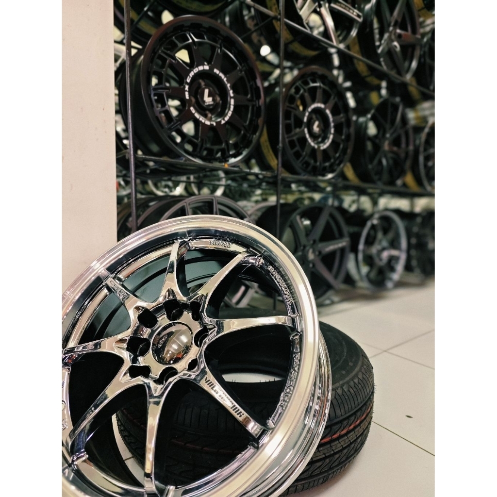 Velg Mobil Ring 16 Volk Racing CE28N Black Chrome 1 Set (4pcs)