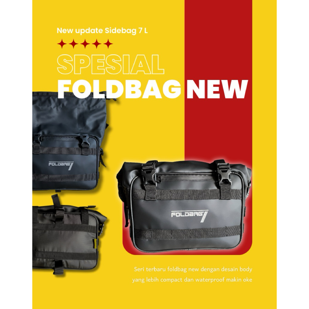 Sidebag motor xsr155 dan w175, tas samping touring inzta foldbag 1 PCS
