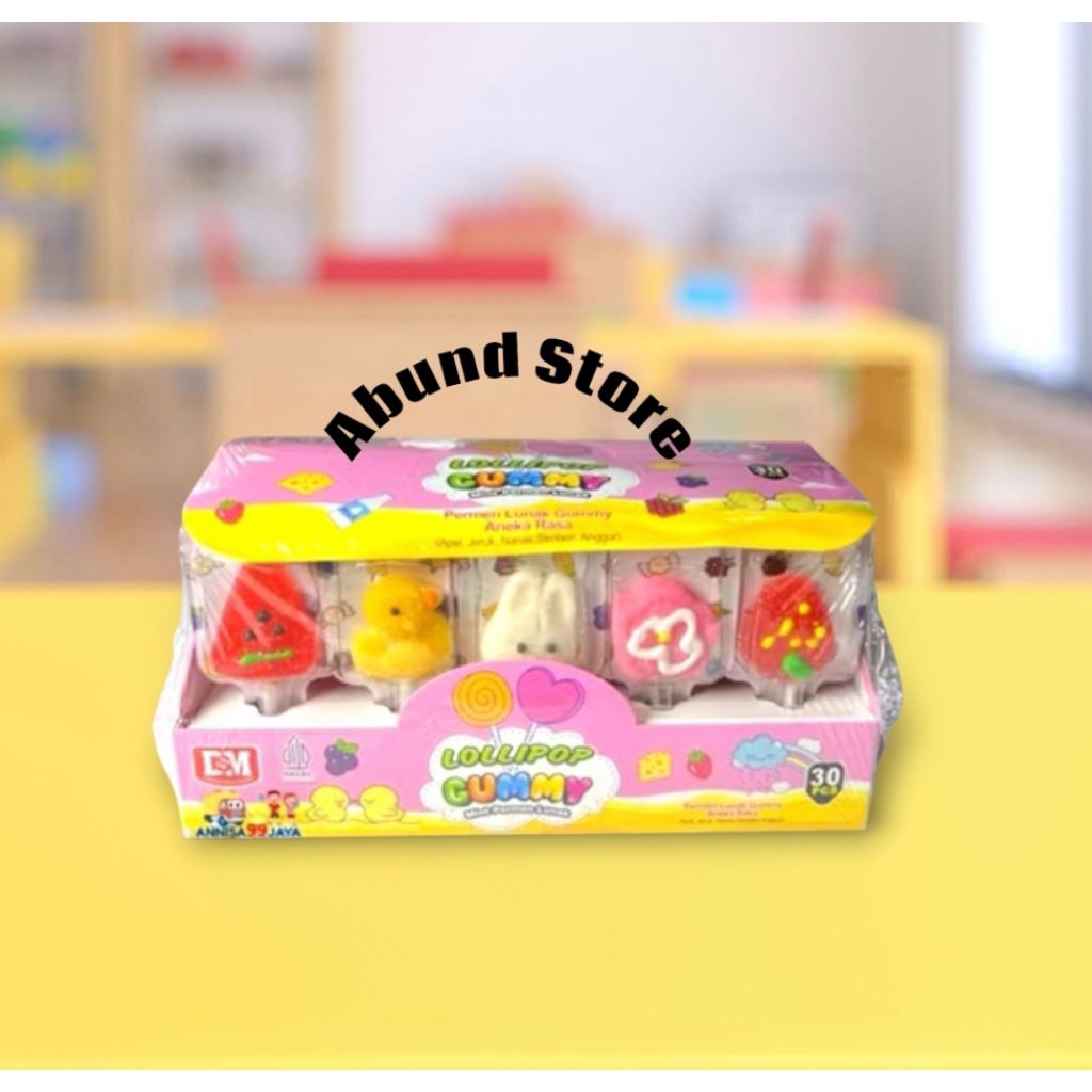 

Lolipop Gummy Per pack isi 30 Pcs DSM Candy Permen Lunak Permen Lucu