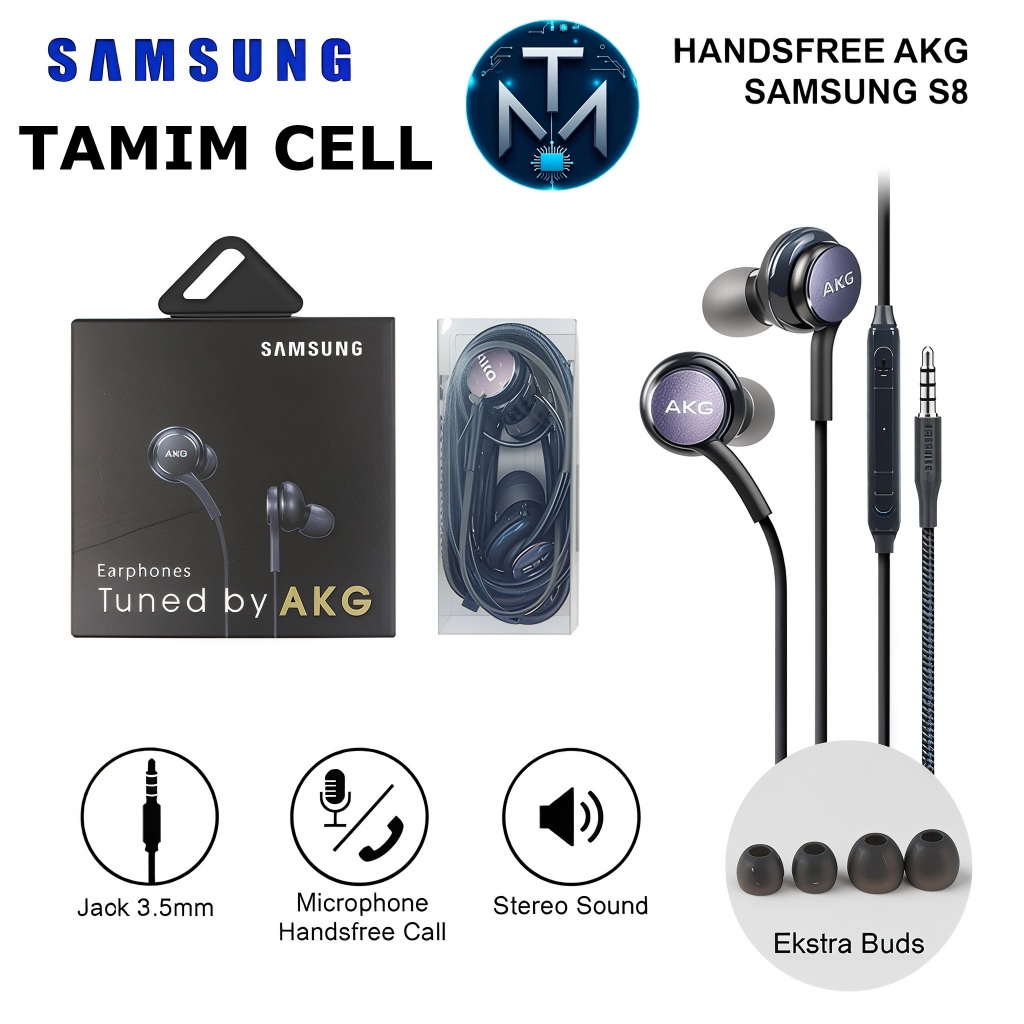Headset Earphone Handsfree Samsung Akg  / Headset Akg BLACK BASS