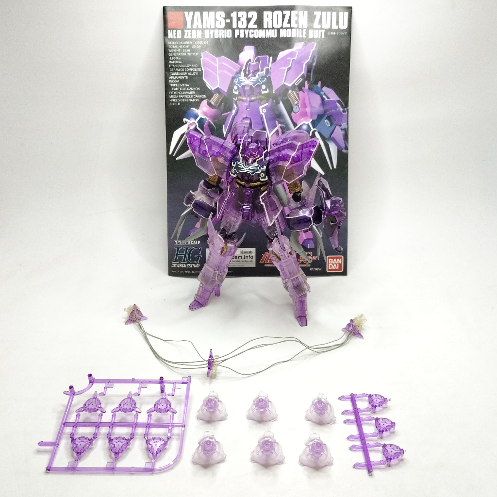 Bandai Limited HGUC Rozen Zulu Clear Color / Gundam HG 1/144 2nd Sudah Rakit H860