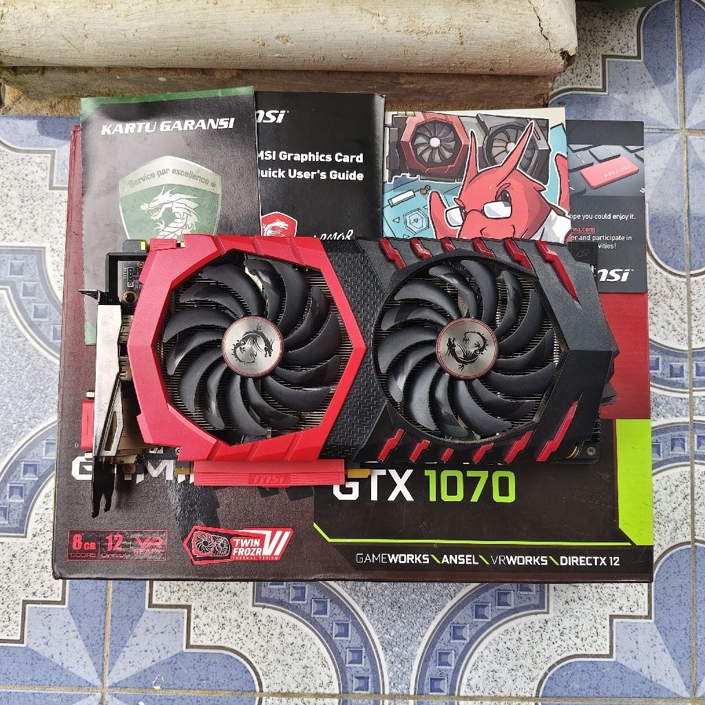 VGA GTX 1070 MSI 8GB Bekas Second