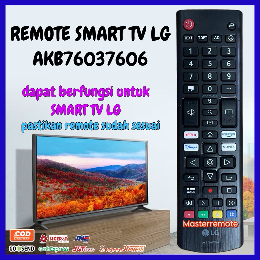 REMOT REMOTE TV LG SMART TV AKB76037606 ORIGINAL