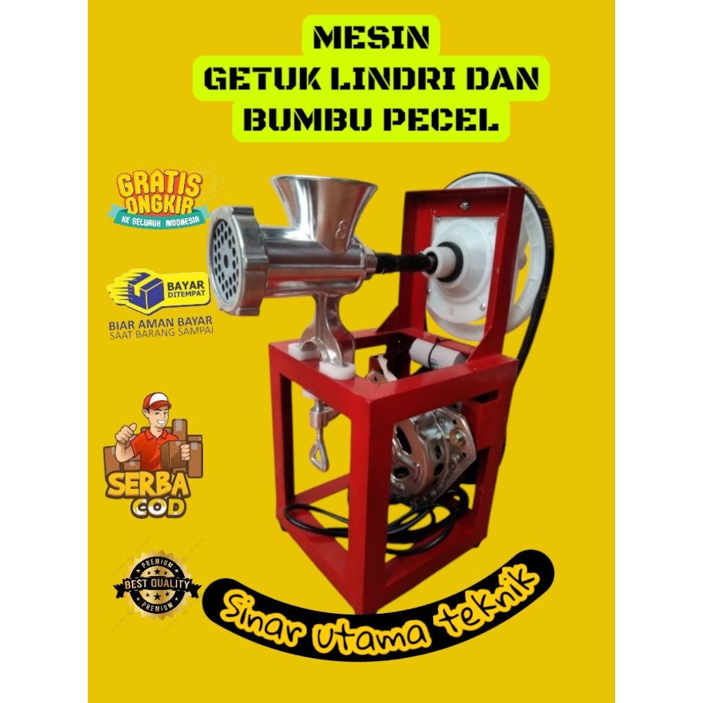MESIN GILING GETUK LINDRI DAN BUMBU PECEL DINAMO 150W
