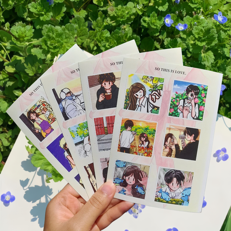 

COUPLE SERIES - Aesthetic Vinyl Sticker Pack with Kiss Cut (A6)