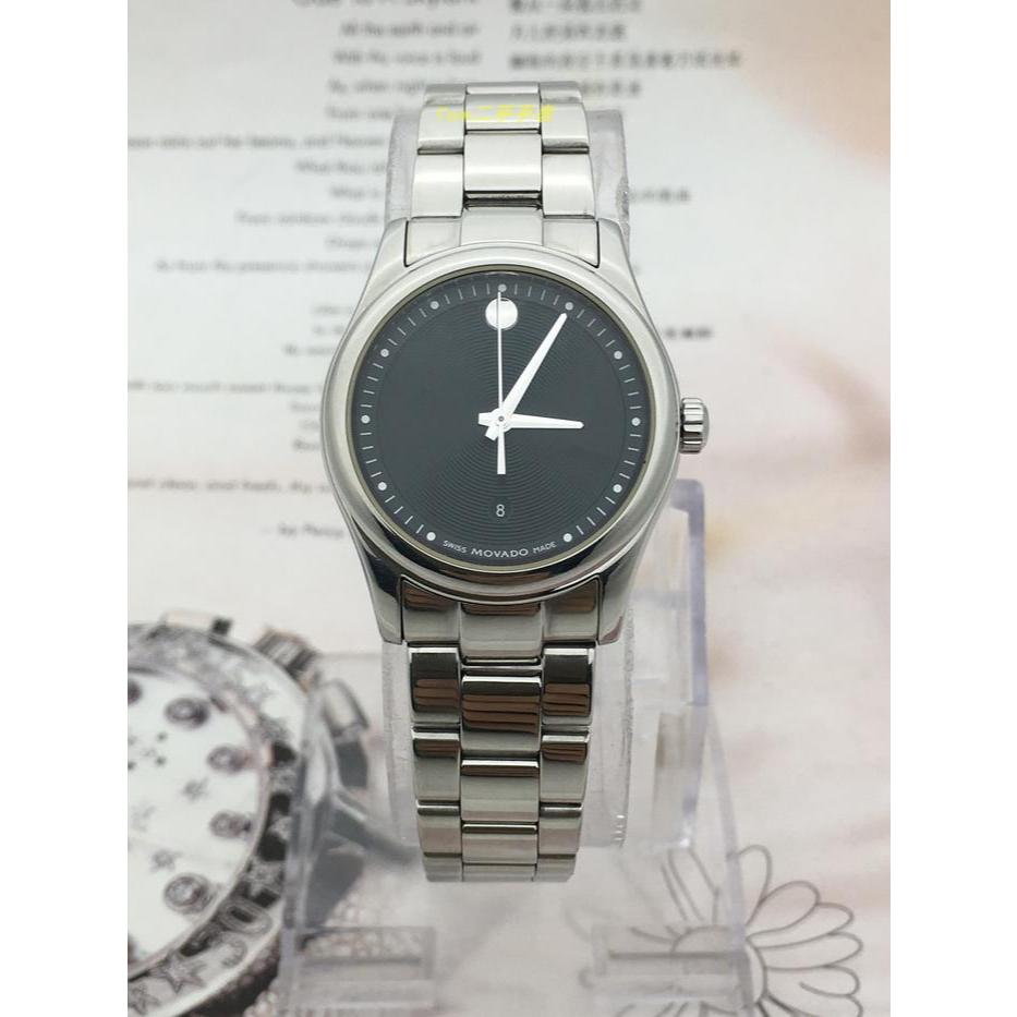 Jam Tangan Preloved Movado Sportivo Stainless Steel Black Museum Dial Bracelet Watch