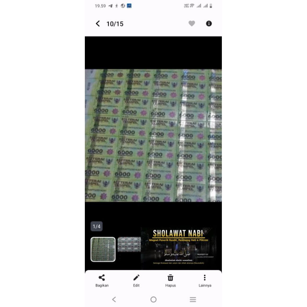 

materai 6000 isi satu pcs