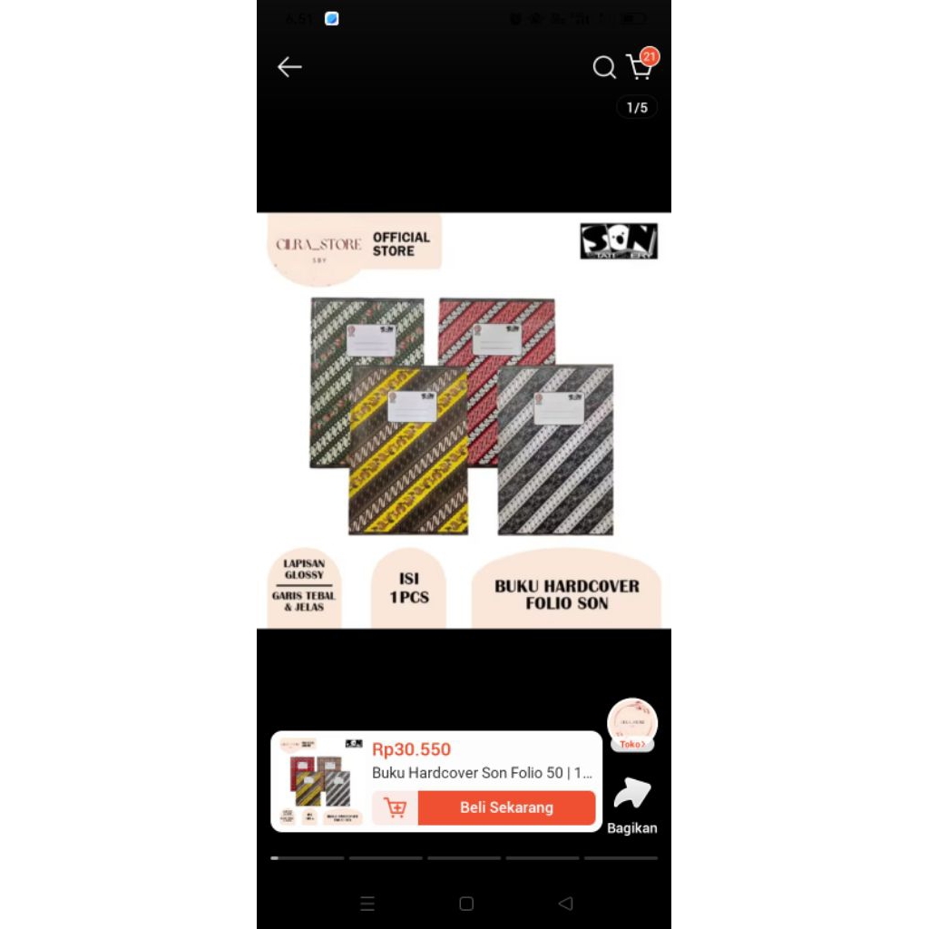 

buku tebal 500lembar 10 pcs