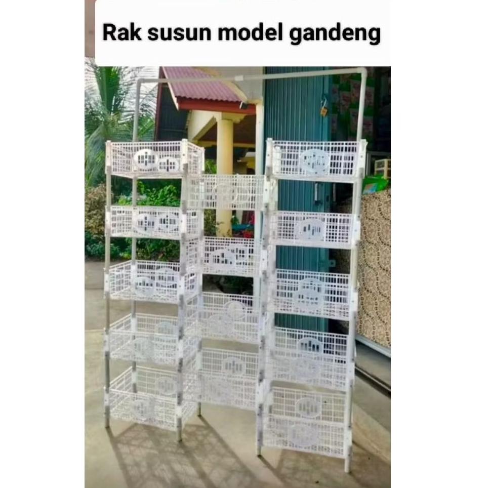 RAK SUSUN WARUNG DAGANGAN SERBAGUNA MODEL GANDENG