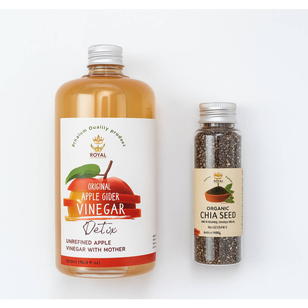

Royal Vinegar Cuka Apel Original 500Ml Bonus Chia Seed Organik 70 Gram