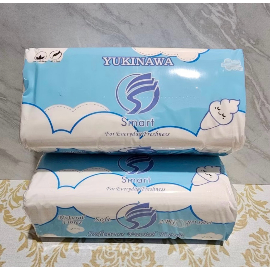 Tissue Yukinawa 200 Lembar/Tissue Wajah/Tissue Meja/Tissue/Tissue Yukinawa/Tissue Facial Lembut