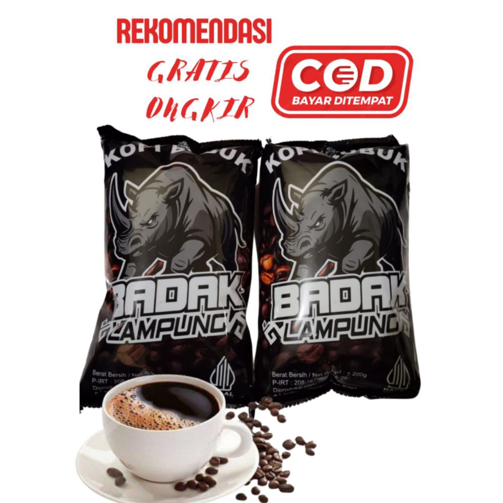 

Kopi Badak Lampung atau Kopi Khas Lampung Kopi Bubuk kemasan praktis dari Sumatera Lampung