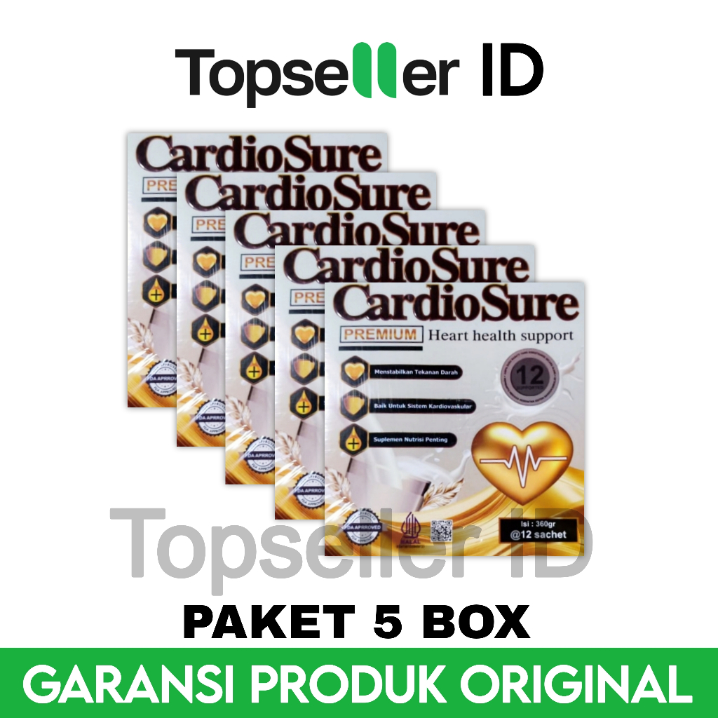 

5 Box Susu Cardiosure Original Asli Obat Hipertensi Kolesterol Jantung Stroke Tekanan Darah Tinggi Ampuh