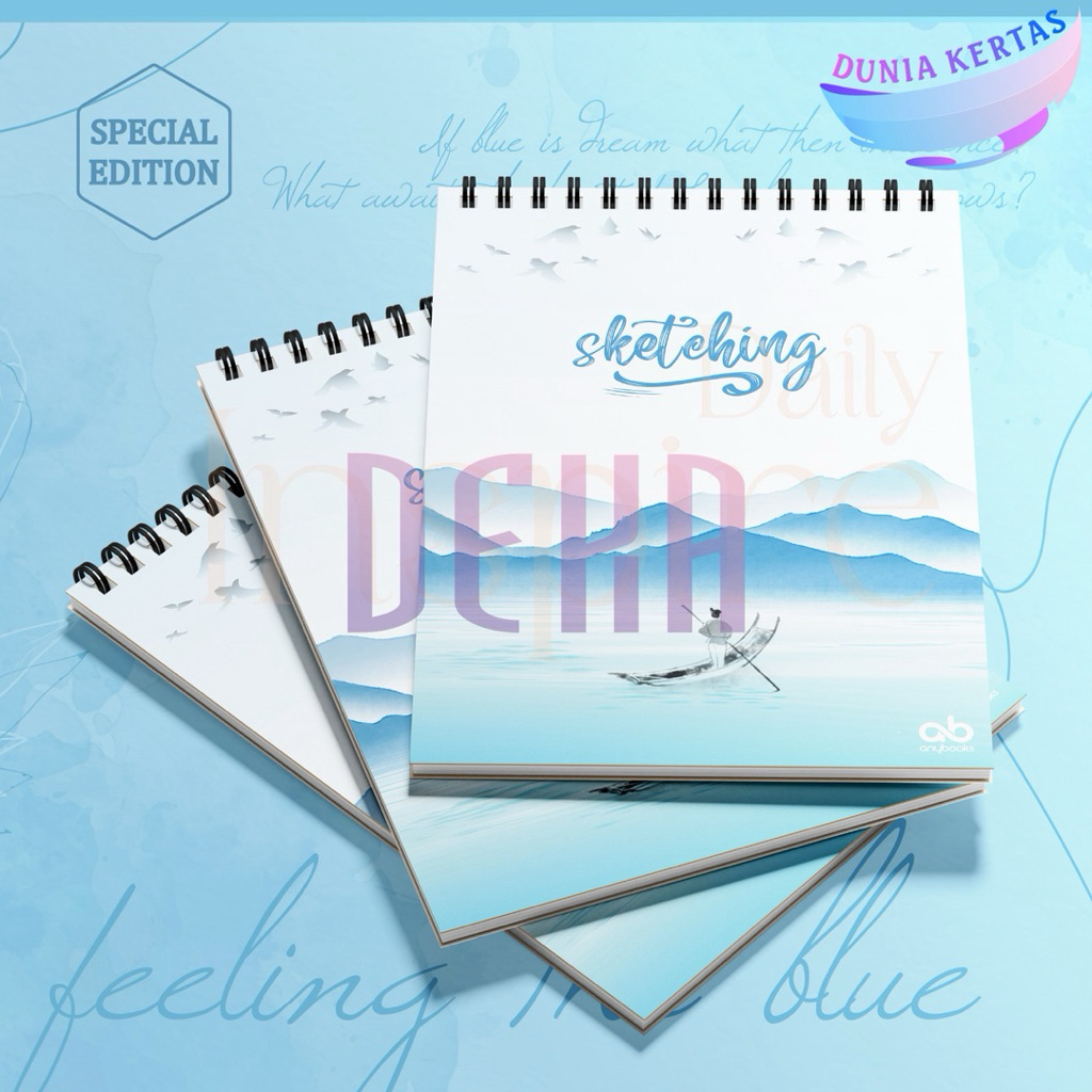 

(READY) Sketchbook isi 100 halaman Buku Gambar Ukuran A5 A4 Buku Sketsa Cover vintage