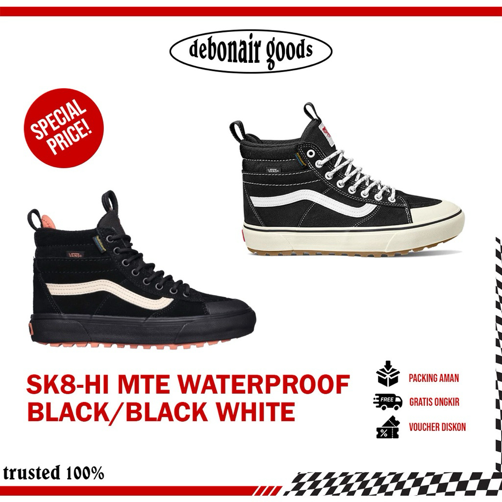 SK8 HI MTE WATERPROOF BLACK/BLACK WHITE