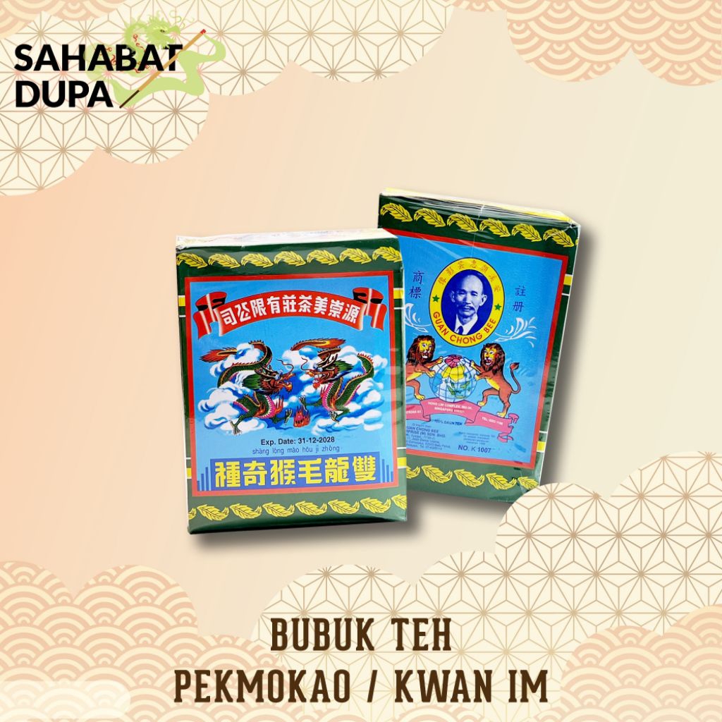 Bubuk Teh Sembahyang Cap Dua Naga Kwan Im Pekmokao