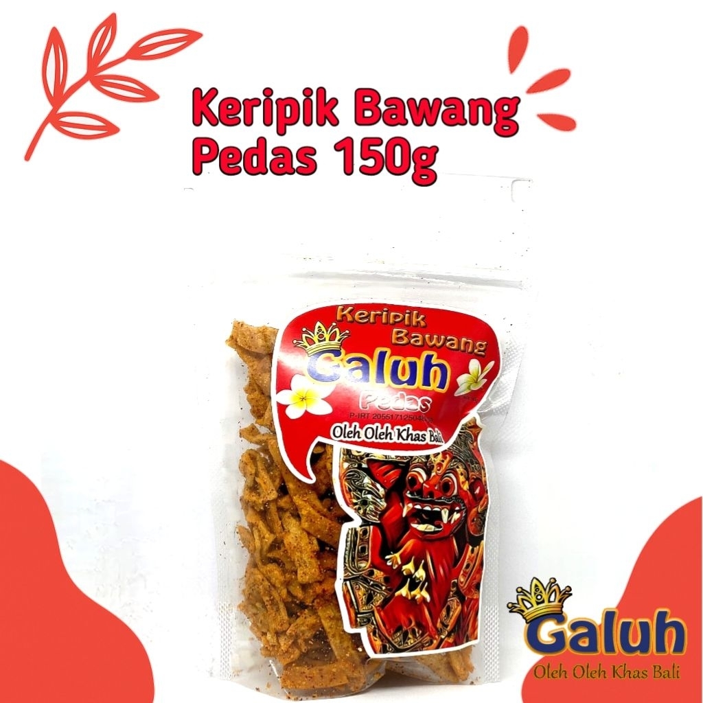 

Keripik Bawang Galuh Renyah Pedas Halal Oleh Oleh Khas Bali 150g Cemilan Murah Ori