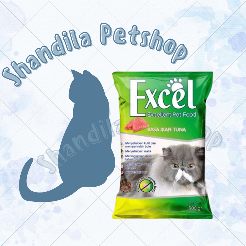 Makanan kucing Excel 500gr Makanan kucing