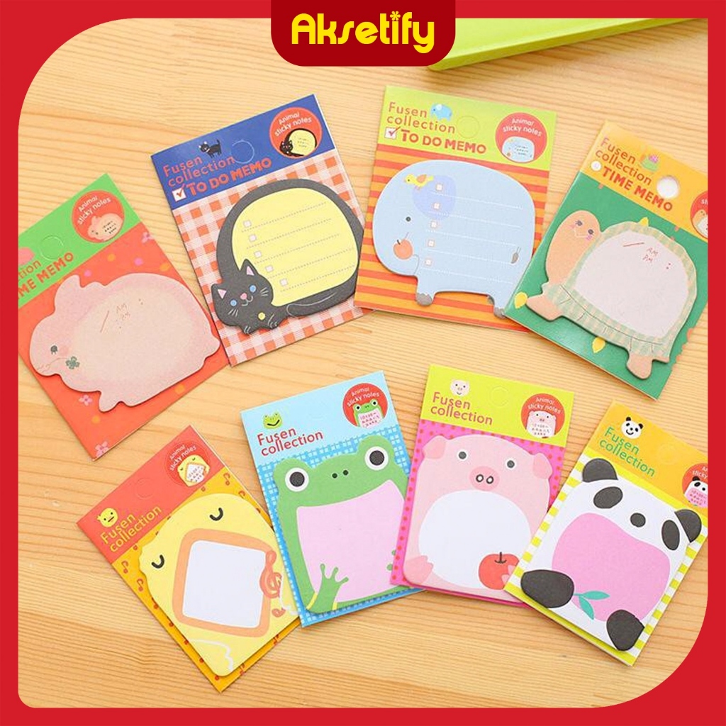 

Aksetify - Memo Note Karakter Binatang Lucu / Sticky Notes Karakter Animal / Tempelan Kertas Catatan Unik