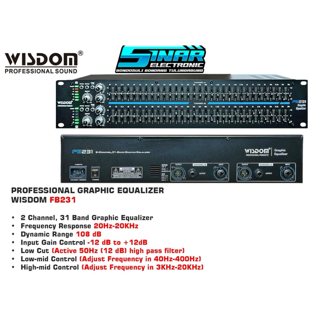 Equalizer Wisdom EQ 231 New Original