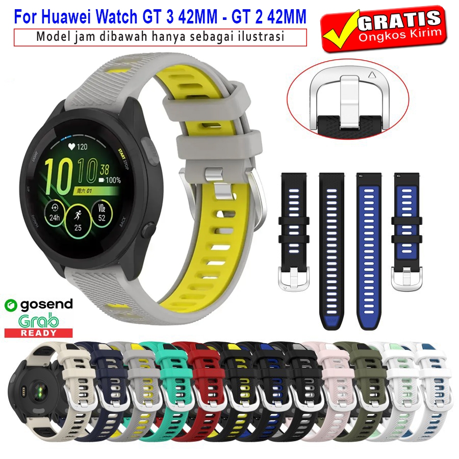 TALI JAM HUAWEI WATCH GT 3 42MM - HUAWEI WATCH GT 2 42MM - HUAWEI WATCH 2 STRAP MODEL RUN TWO TONE S