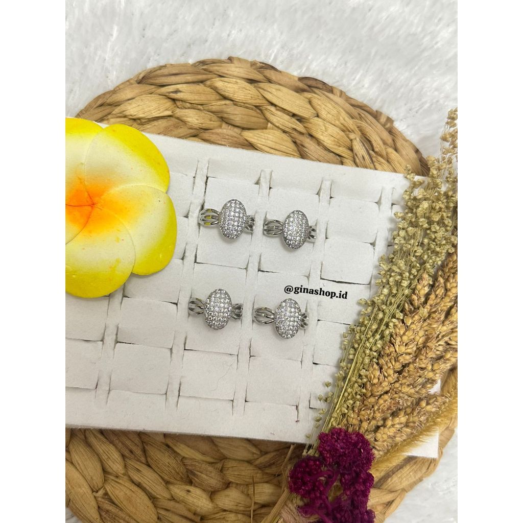 Jewelry Cincin Wanita Korea cincin bisul besar silver Anti Karat Dan Luntur Perhiasan Rings Fashion