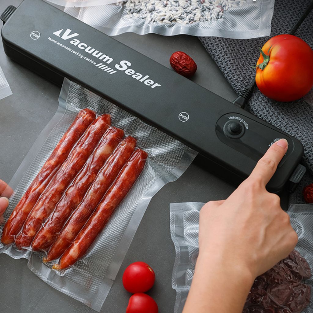 Alat vakum makanan vacuum Sealer packaging machine Free 10 pcs plastik vakum