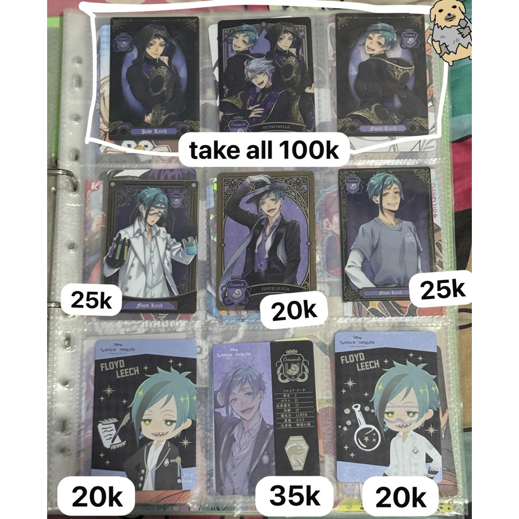 Official Post Card Photo Card kartu TWST Floyd Leech Jade Leech Octavinelle Twisted Wonderland