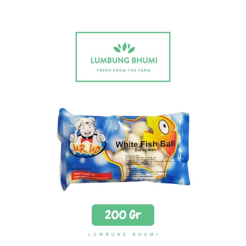 

MR HO Bakso Ikan Fish Ball Frozen 200 Gr 1 Pcs - Lumbung Bhumi
