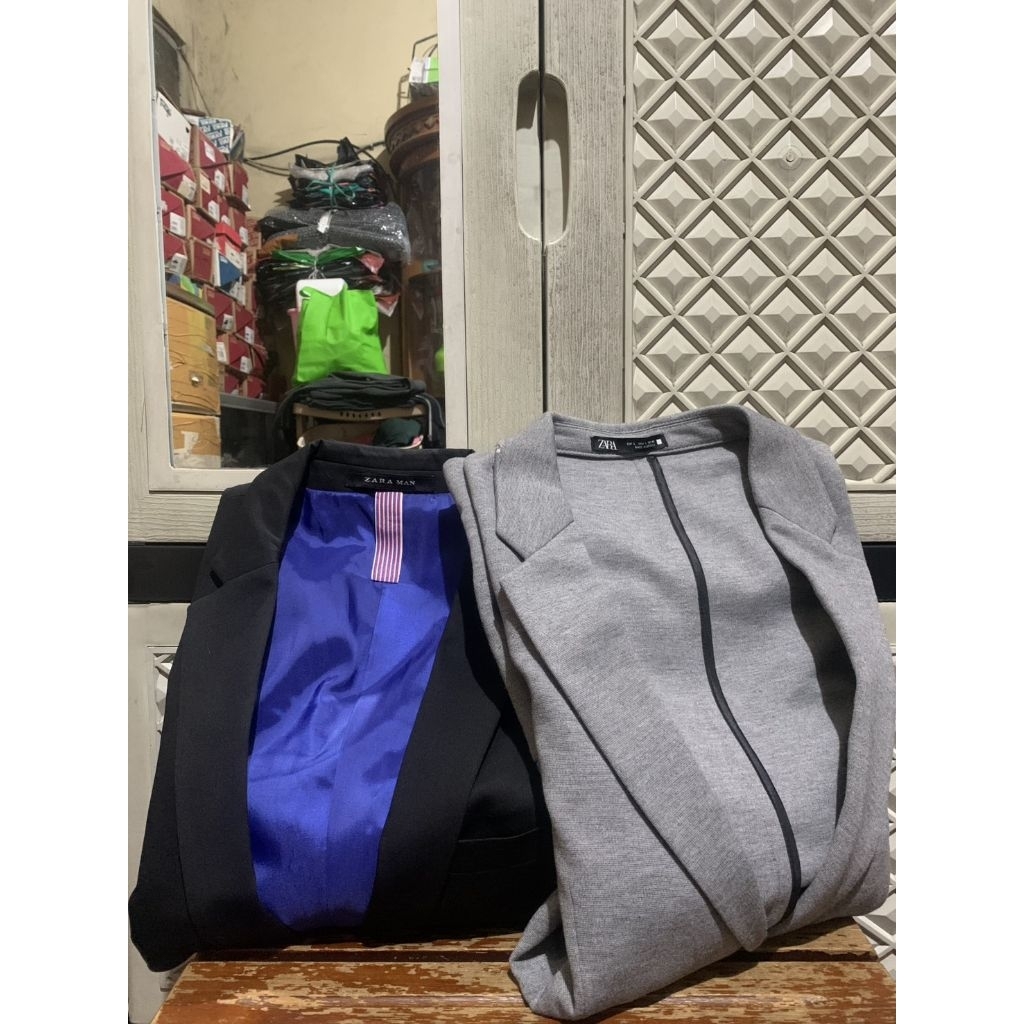 ORIGINAL JAS SUIT COMFORT ZARA BLAZER TUXEDO SINGLE BREASTED STRETCH