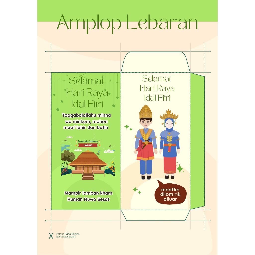 

(LAMPUNG) AMPLOP LEBARAN SERI ADAT (ISI 100)