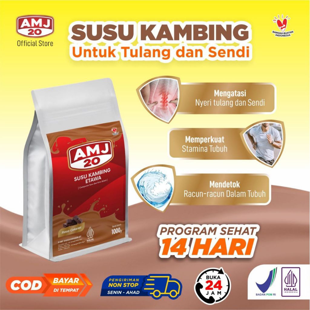 

[TERLARIS] AMJ20 SUSU KAMBING ETAWA 1KG SOLUSI ATASI ANAK SUSAH MAKAN 1Kg | SUSU PENGGEMUK BADAN ANAK 1000g | SUSU SENDI DAN TULANG 1KG