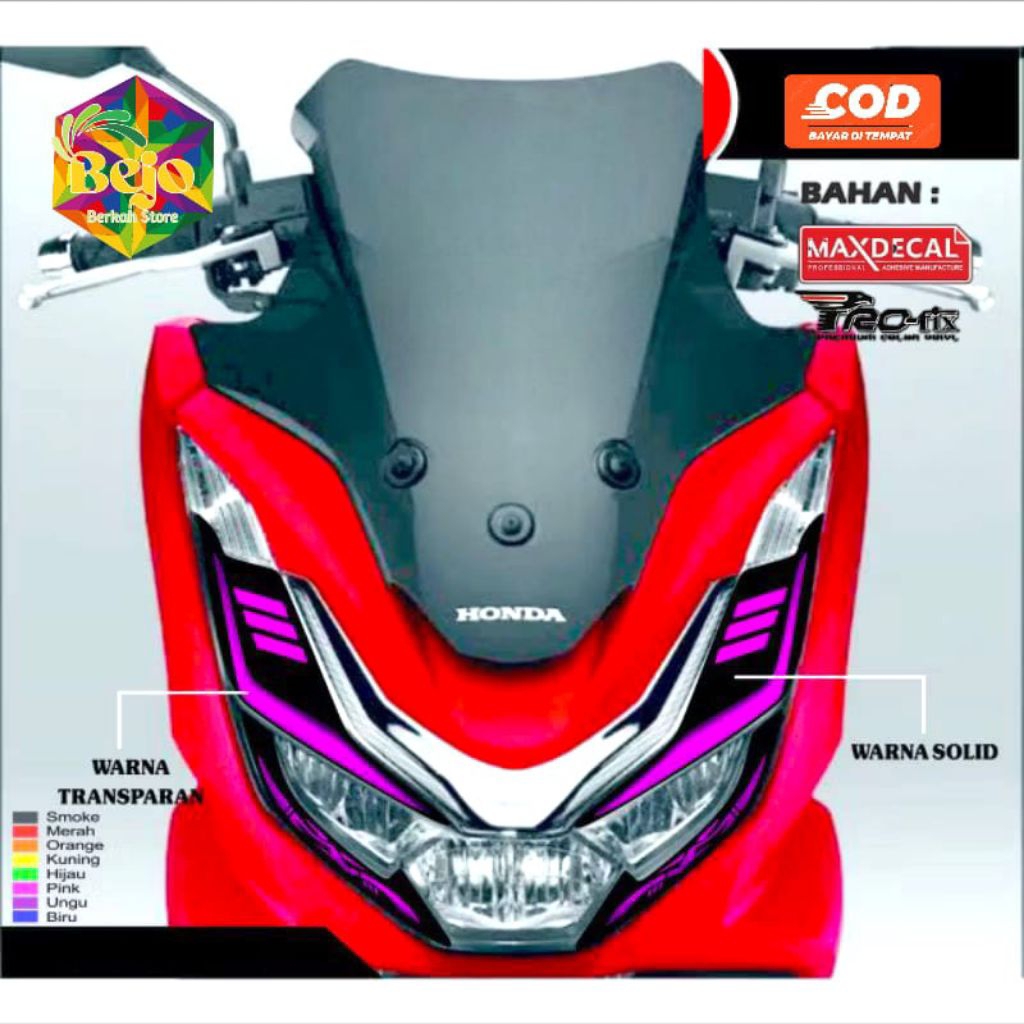 Sticker Stiker Lampu Pcx160 New 2022 -2024 Stiker Lampu Cutting Pcx 160 Stiker Lampu Alis Honda Pcx 