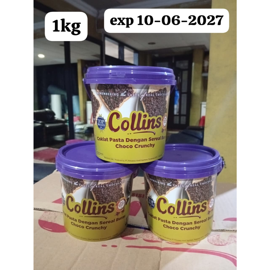 

collins coklat pasta dengan sereal choco crunchy 1 kg exp 10-06-2027