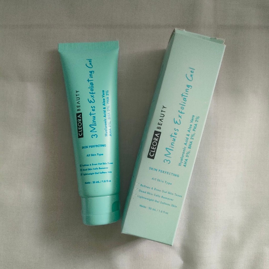 CLEORA EXFOLIATING GEL / Exfoliasi wajah / 3 minutes exfoliating gel