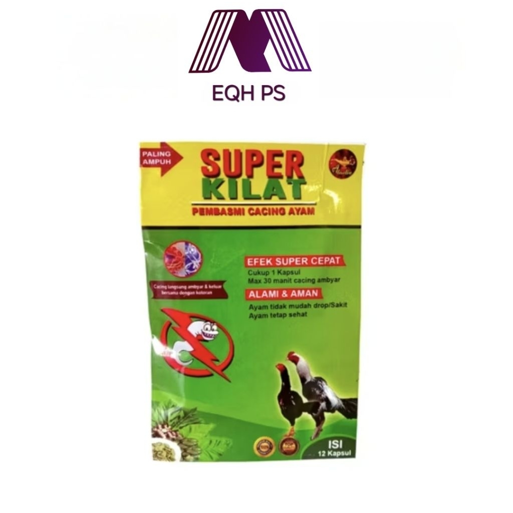 SUPER KILAT Obat Cacing Ayam Paling Ampuh 12 kapsul