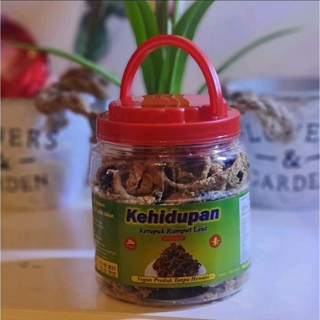 

KERUPUK KEHIDUPAN, KERUPUK RUMPUT LAUT KEHIDUPAN, KERUPUK IKAN ASIN KEHIDUPAN, SNACK VEGETARIAN VEGAN KEHIDUPAN
