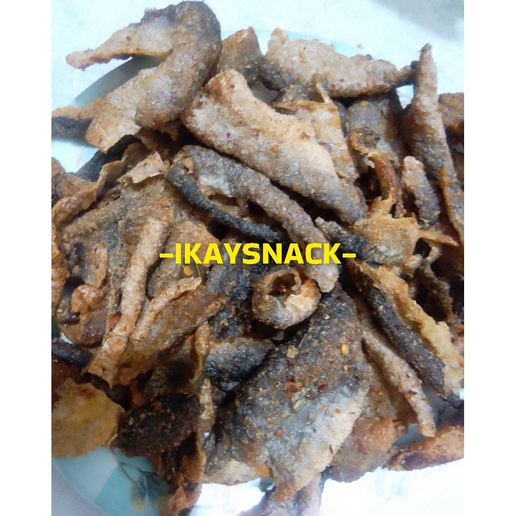 

Keripik kulit ikan patin pedas 1kg