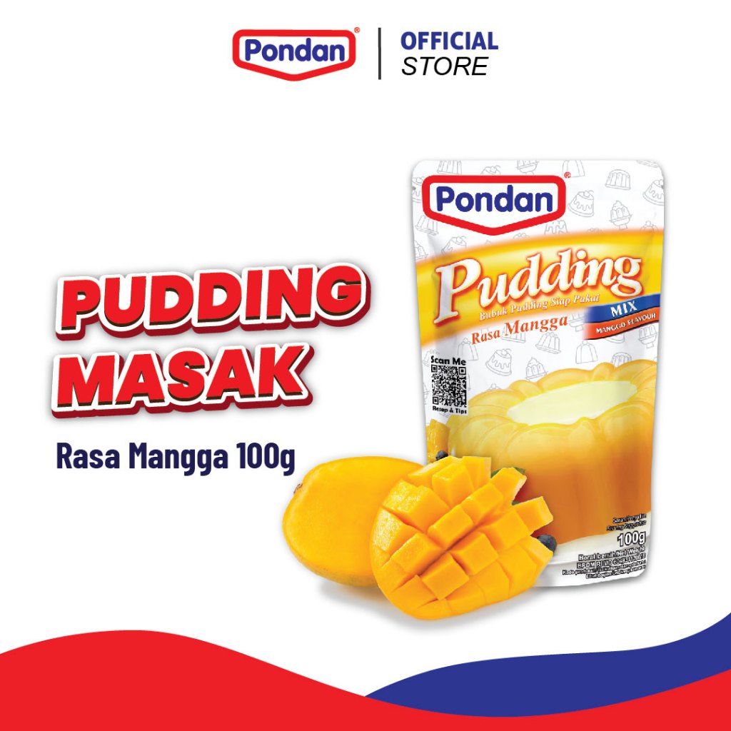 

(DISKON 30%) Pondan Pudding Mix Mangga 100g EXPIRED 05 MARET 2026