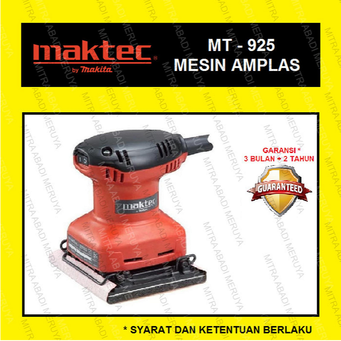 Maktec MT 925 Mesin Amplas Finishing Sander Orbital Sander