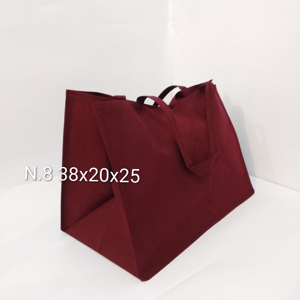 

1pc tas spunbond polos utk brownies L / kue / donat isi 6 / bingkisan dll 32x20x25 dan 38x20x25