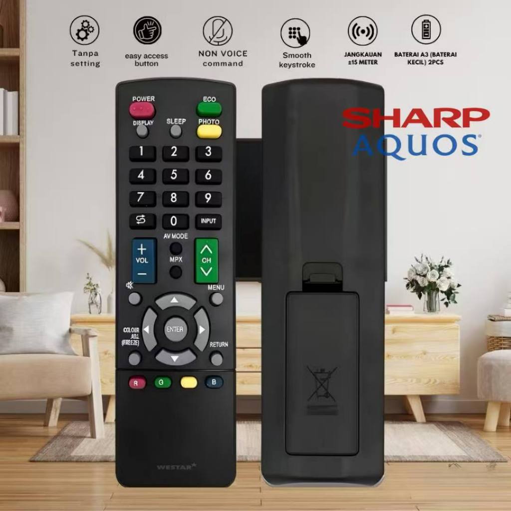Remote TV Sharp Aquos LCD LED / Remote TV Sharp LCD LED