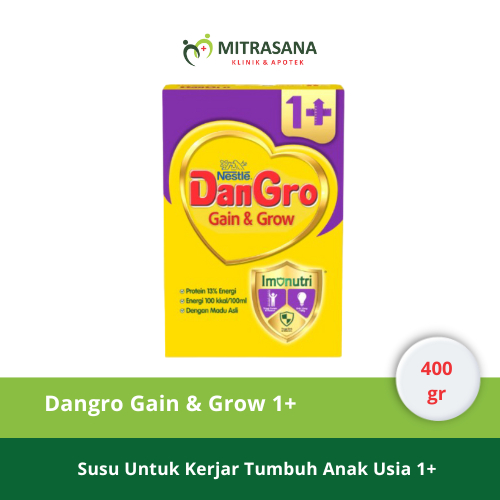 

Dangro Gain & Grow 1+ Susu untuk Kejar Tumbuh Anak Usia 1+ (400 Gram)