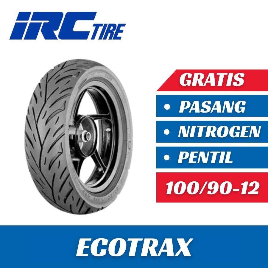 Ban Motor IRC ECOTRAX 100/90-12 Tubeless Ban Depan Motor Scoopy Ring 12