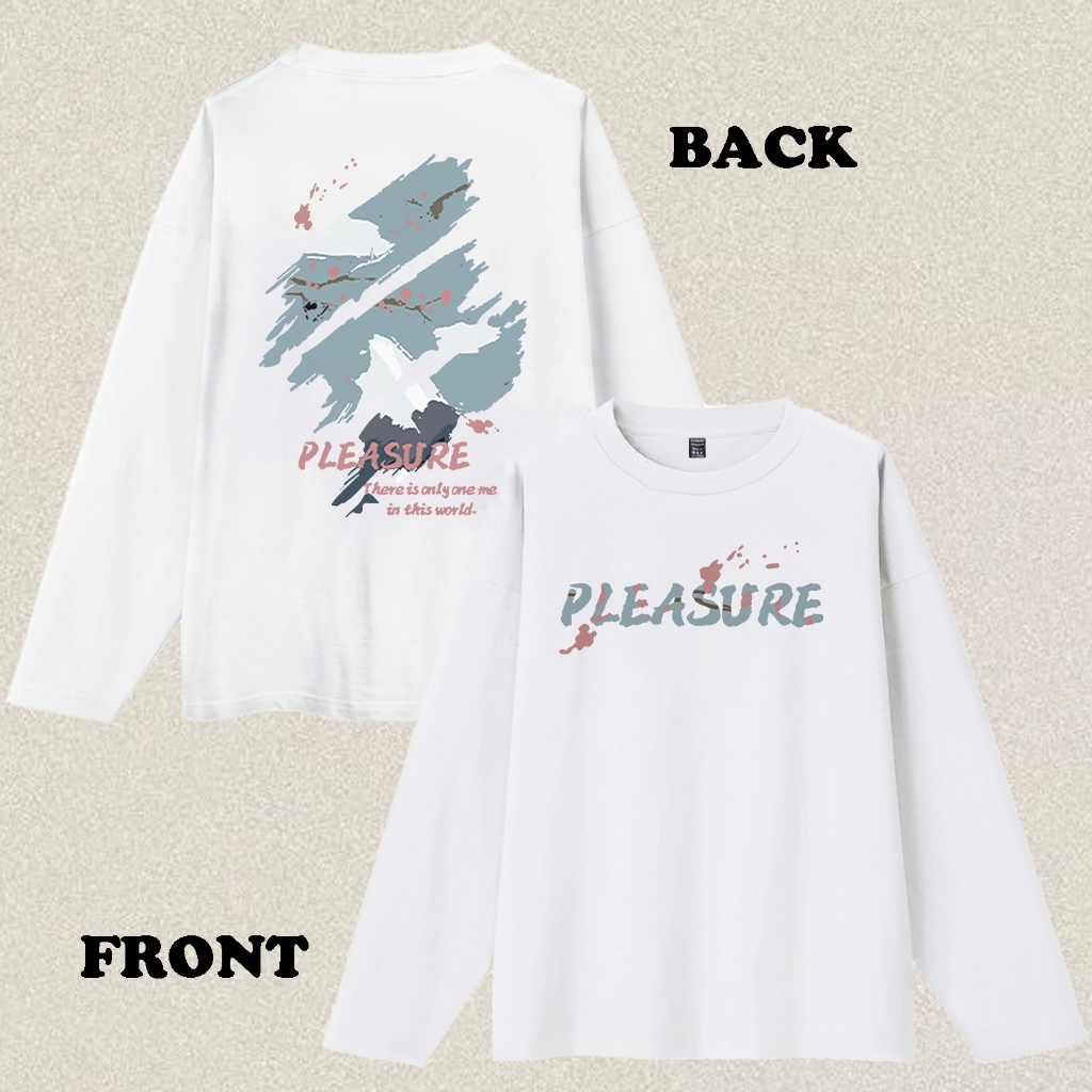 RENELLE Kaos Pria Lengan Panjang Distro Original 100% | Atasan Kaos Pria Lengan Panjang Tiga Garis B