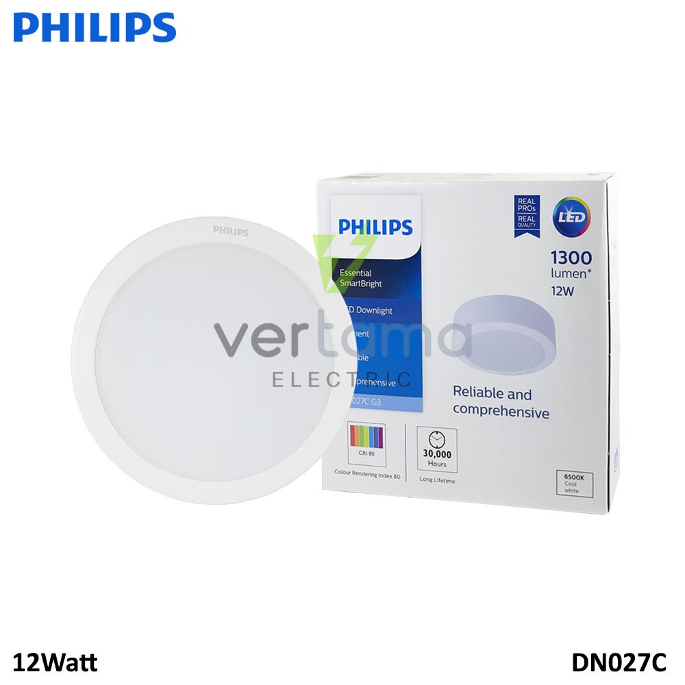 Philips Lampu Downlight LED Outbow DN027C LED12 12W 12Watt D175