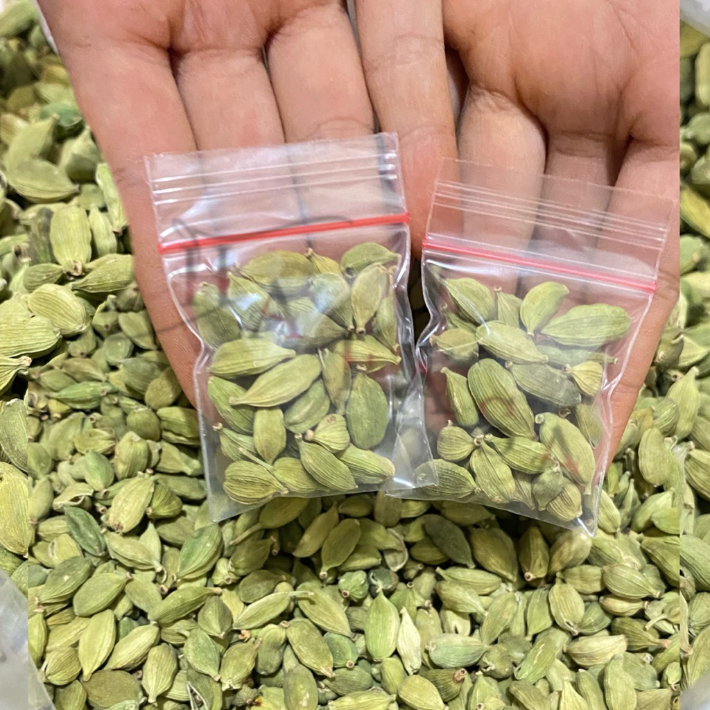 

5 butir kapulaga hijau