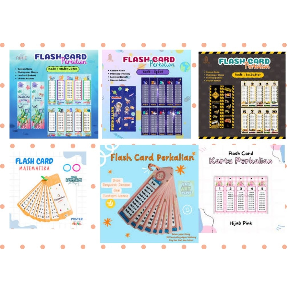 

flash card edukasi anak, matematika. (perkalian, pembagian, pengurangan, pertambahan, rumus-rumus)